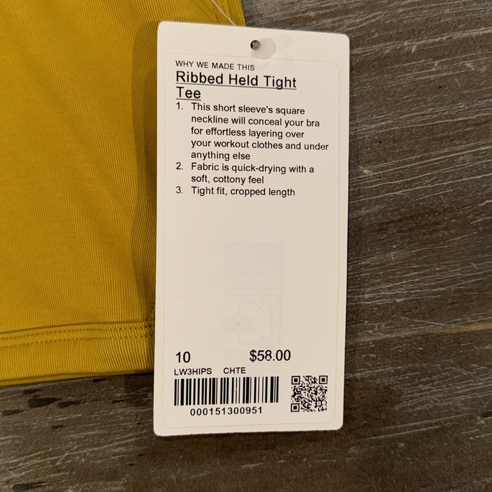 Lululemon Ribbed Held Tight Short Sleeve Shirt - Picture 3 of 5